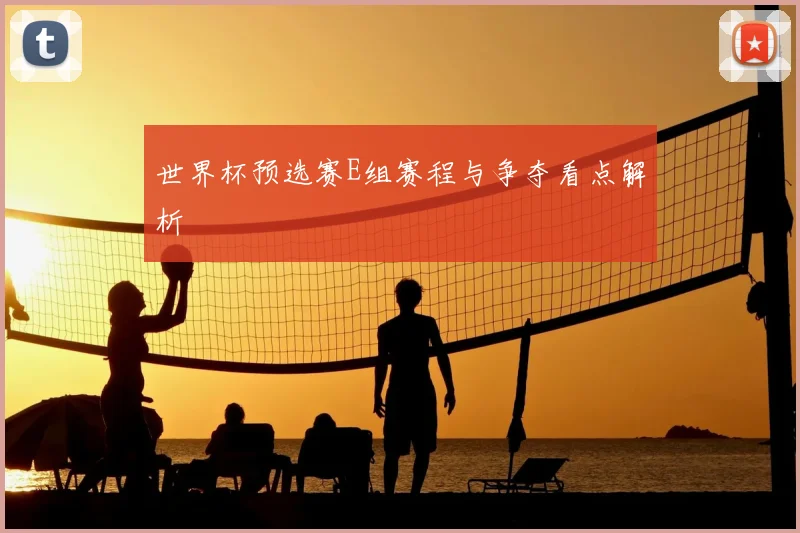 世界杯预选赛E组赛程与争夺看点解析