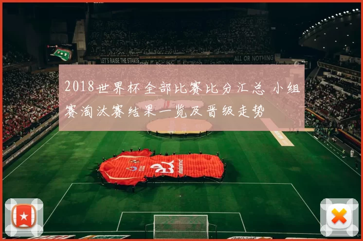 2018世界杯全部比赛比分汇总 小组赛淘汰赛结果一览及晋级走势